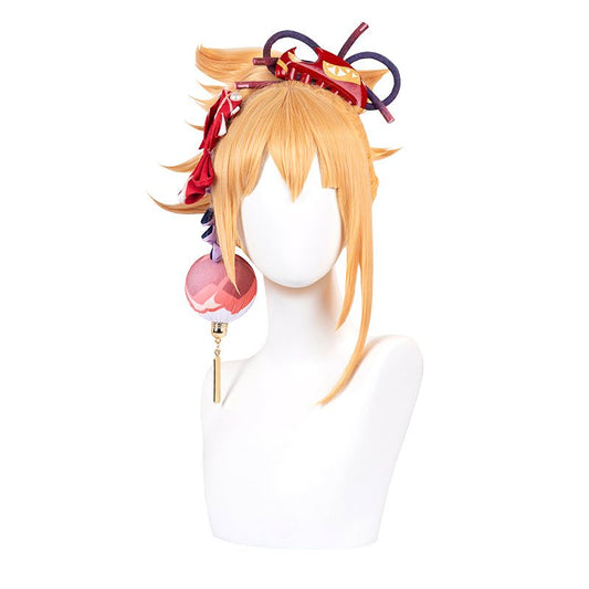 Genshin Impact Yoimiya Orange Cosplay Wig Anime Props 15494:411507