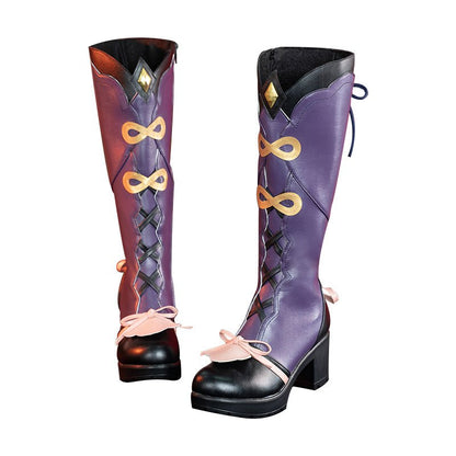 Genshin Impact Yunjin Purple Cosplay Shoes High-heeled Shoes 18662:374683