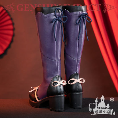 Genshin Impact Yunjin Purple Cosplay Shoes High-heeled Shoes 18662:374687