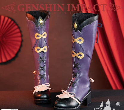 Genshin Impact Yunjin Purple Cosplay Shoes High-heeled Shoes (pre-order / 36 37 38 39) 18662:374693