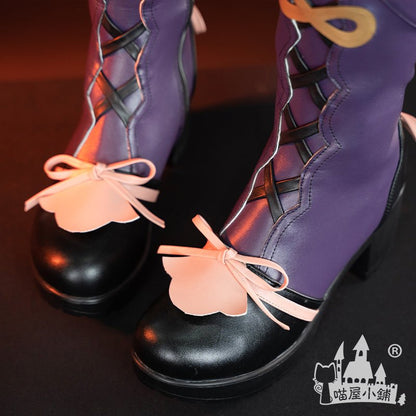 Genshin Impact Yunjin Purple Cosplay Shoes High-heeled Shoes 18662:374689
