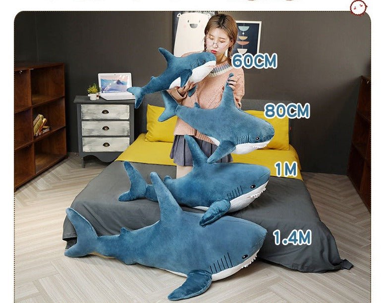 Ryttir 30 inch Kid's Gift Giant Shark Stuffed Animal Pillow, Soft Shark Toys Big Shark Plush Pillows for Kids, Large Stuffed Shark Funny Gifts for