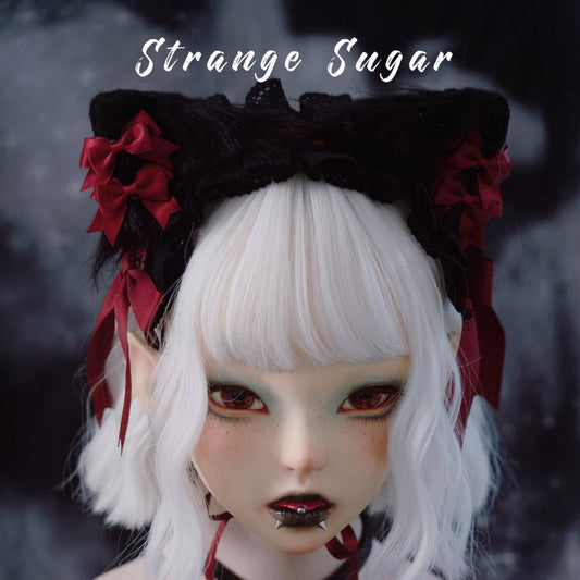 Gothic Dark Subculture Gray and Black Cat Ear Headband - TOY-ACC-58212 - Strange Sugar - 42shops