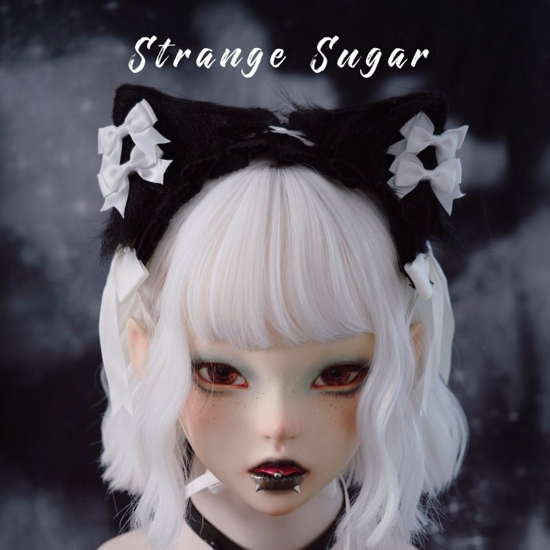 Gothic Dark Subculture Gray and Black Cat Ear Headband - TOY-ACC-58216 - Strange Sugar - 42shops
