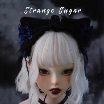 Gothic Dark Subculture Gray and Black Cat Ear Headband - TOY-ACC-58206 - Strange Sugar - 42shops