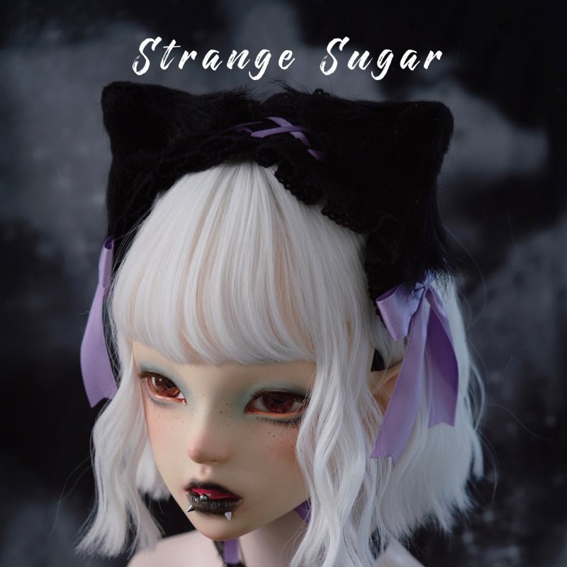 Gothic Dark Subculture Gray and Black Cat Ear Headband - TOY-ACC-58204 - Strange Sugar - 42shops