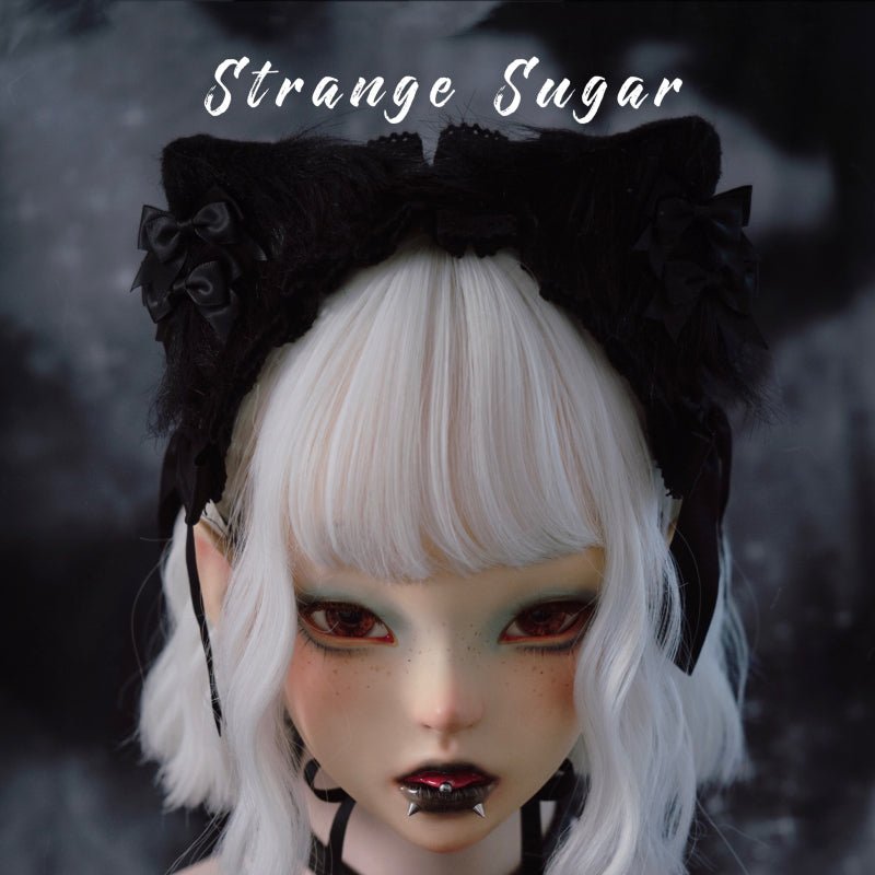 Gothic Dark Subculture Gray and Black Cat Ear Headband - TOY-ACC-58202 - Strange Sugar - 42shops