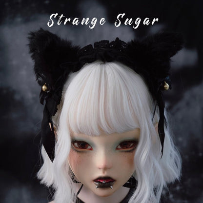 Gothic Dark Subculture Gray and Black Cat Ear Headband - TOY-ACC-58201 - Strange Sugar - 42shops
