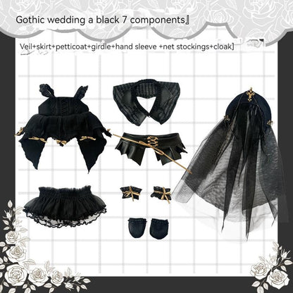 Gothic Wedding Doll Clothes White Black Lolita Doll Clothes - TOY-ACC-62901 - THE CARROT'S - 42shops