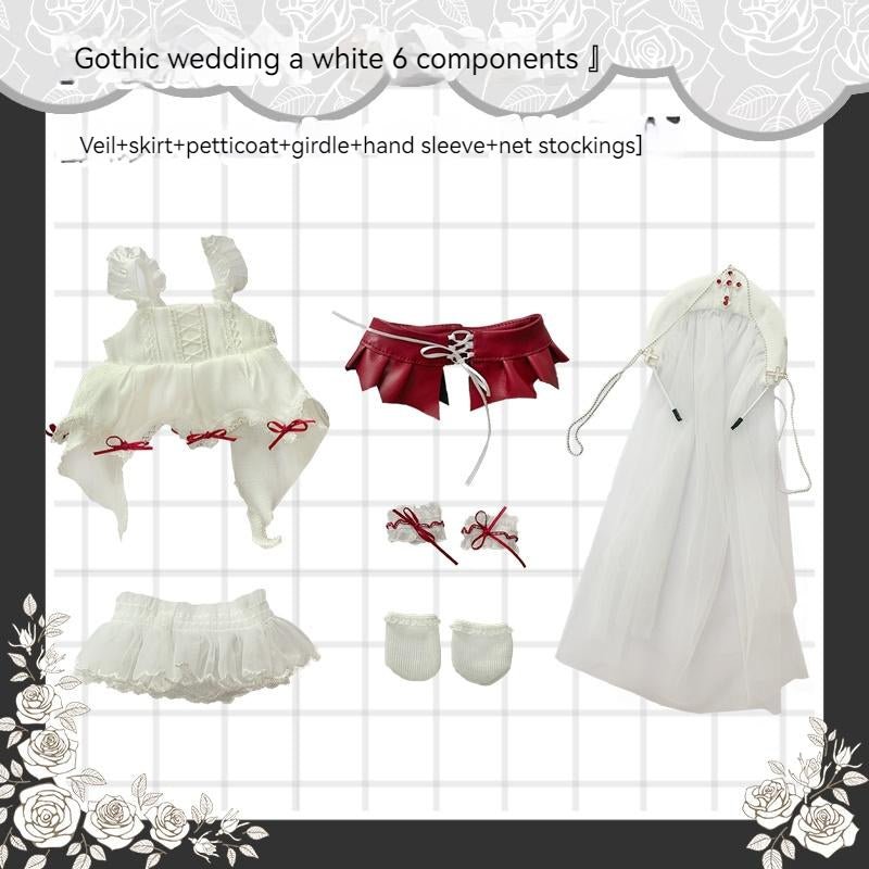 Gothic Wedding Doll Clothes White Black Lolita Doll Clothes - TOY-ACC-62904 - THE CARROT'S - 42shops