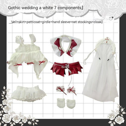 Gothic Wedding Doll Clothes White Black Lolita Doll Clothes - TOY-ACC-62903 - THE CARROT'S - 42shops
