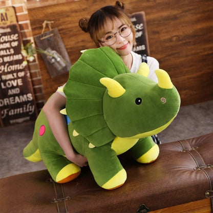 Green Dinosaur Plush Toys Triceratops Stuffed Animal - TOY-PLU-16701 - Yangzhou aole - 42shops