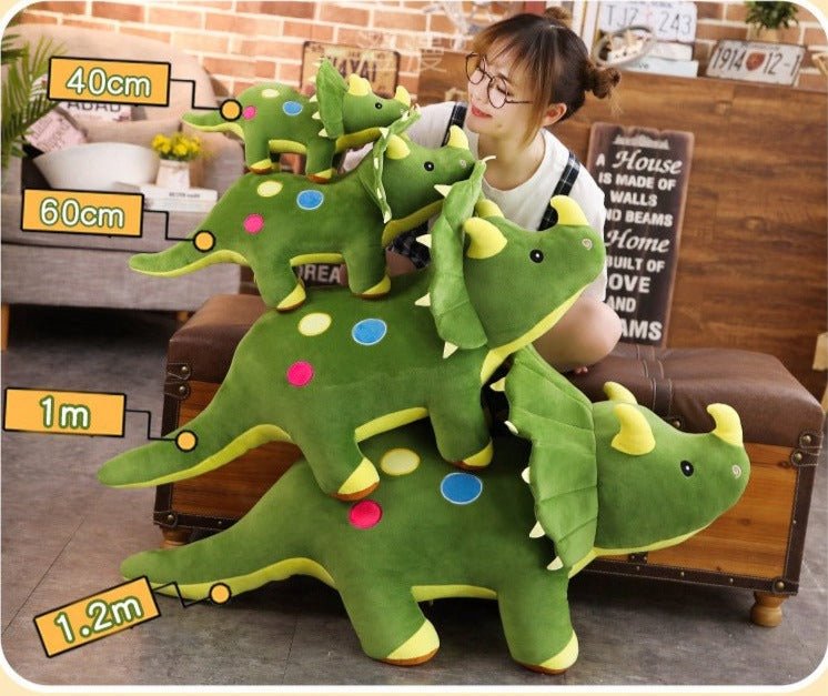 Green Dinosaur Plush Toys Triceratops Stuffed Animal - TOY-PLU-16709 - Yangzhou aole - 42shops