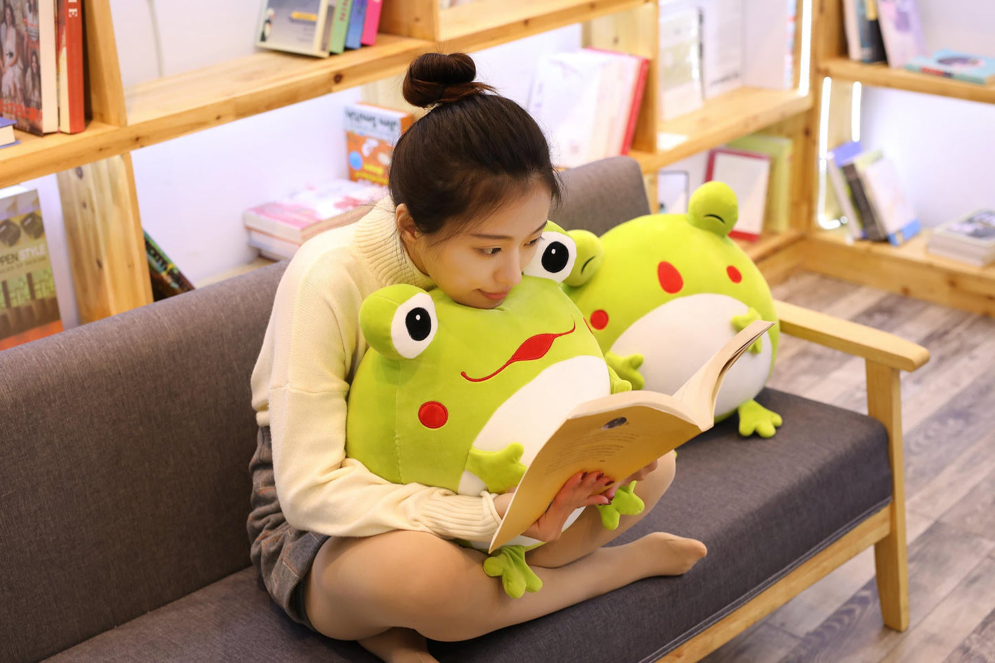 Green Frog Plush Toy Pillow - TOY-PLU-33810 - Yangzhou yiqingzhou - 42shops