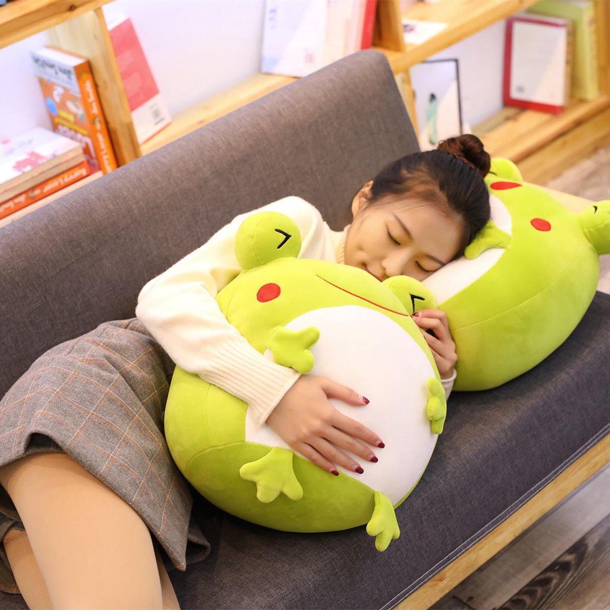 Green Frog Plush Toy Pillow - TOY-PLU-33801 - Yangzhou yiqingzhou - 42shops
