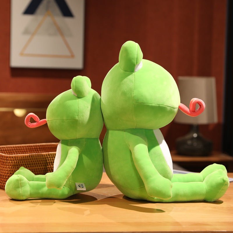 Green Frog Plush Toy with Long Bendable Tongue - TOY-PLU-88304 - Yangzhoumeixuan - 42shops