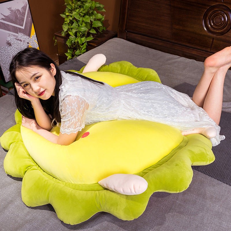 Green Sunflower Avocado Plush Pillow Blanket - TOY-PLU-95105 - Yangzhouboshiwei - 42shops