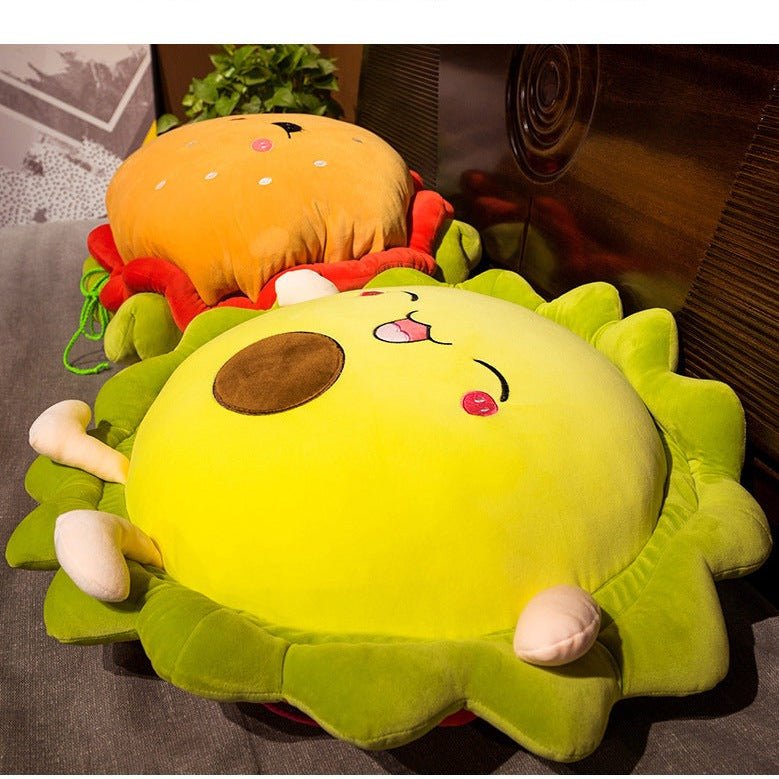 Green Sunflower Avocado Plush Pillow Blanket - TOY-PLU-95101 - Yangzhouboshiwei - 42shops