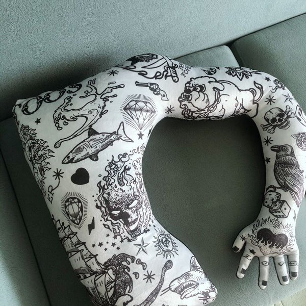 Halloween Boyfriend Tattoo Arm Iregular Cushions   