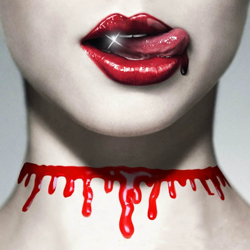Halloween Dark Gothic Blood Drop Cutting Blood Scar Necklace Female - TOY-ACC-61301 - Meijiayi - 42shops