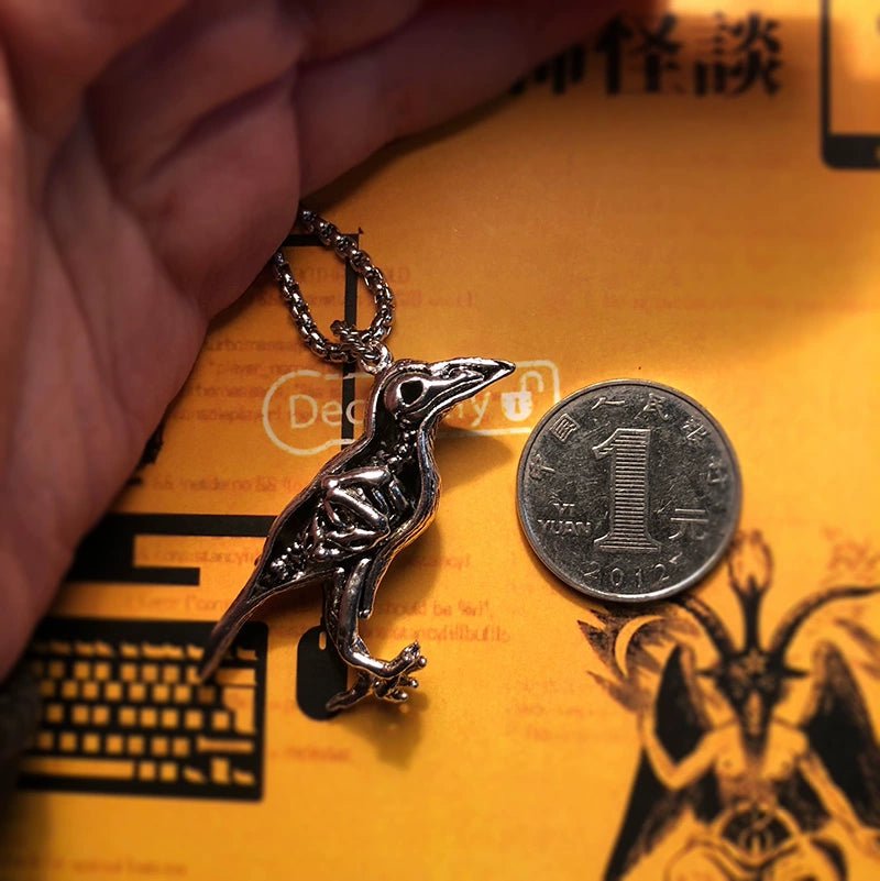 Halloween Dark Gothic Crow Bone Shape Old Necklace - TOY-ACC-61901 - Zhengqipengke - 42shops