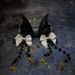 Halloween Dark Gothic Demon Leather Bat Cross Bead Chain Hairpin - TOY-ACC-61107 - Rose thorn - 42shops