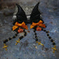 Halloween Dark Gothic Demon Leather Bat Cross Bead Chain Hairpin - TOY-ACC-61108 - Rose thorn - 42shops