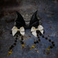 Halloween Dark Gothic Demon Leather Bat Cross Bead Chain Hairpin - TOY-ACC-61109 - Rose thorn - 42shops