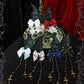 Halloween Dark Gothic Demon Leather Bat Cross Bead Chain Hairpin - TOY-ACC-61101 - Rose thorn - 42shops