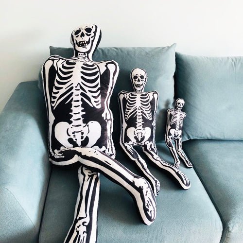 Halloween Dark Gothic Gift Personalized Skeleton Frame Pillow 21152:549201 21152:549201