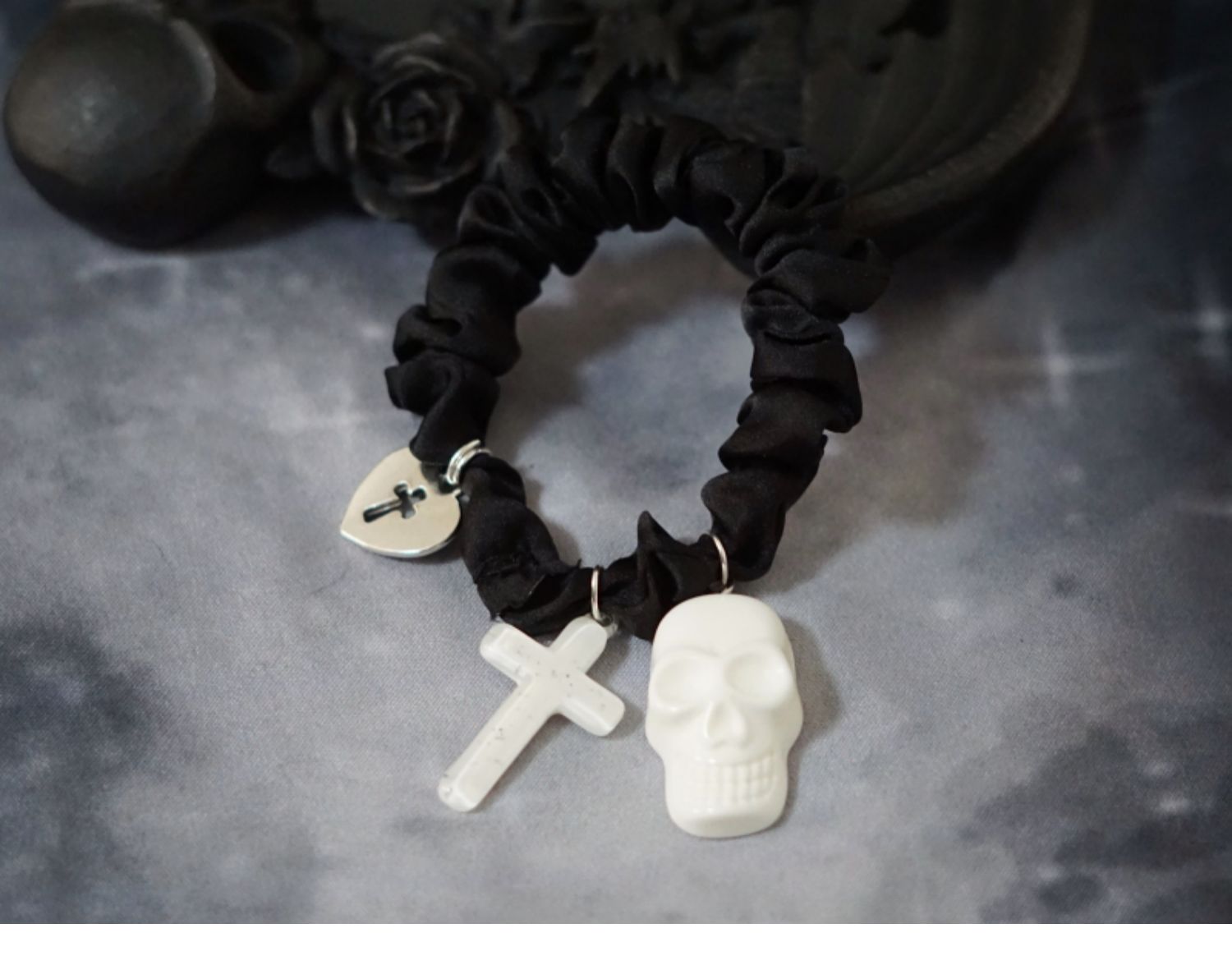 Halloween Dark Gothic Hair Accessories Black Metal with Skull Cross Spider - TOY-ACC-57804 - Strange Sugar - 42shops