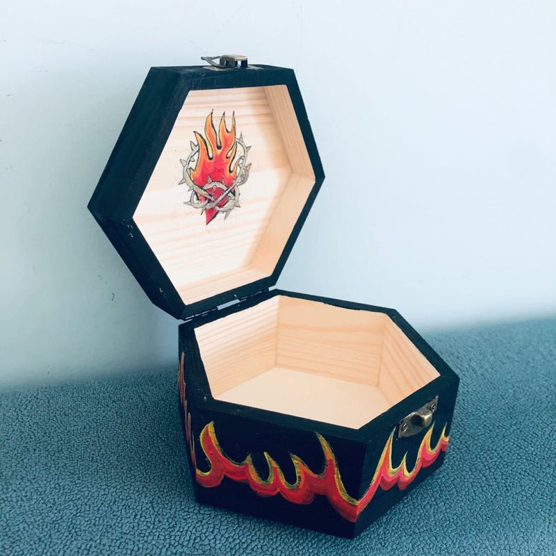 Halloween Dark Gothic Hand-painted Wood Jewelry Storage Box - TOY-ACC-62501 - TAOTAOMIX - 42shops