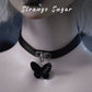 Halloween Dark Gothic Handmade Black Butterfly Choker Necklace - TOY-PLU-138001 - Strange Sugar - 42shops