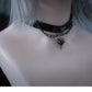 Halloween Dark Gothic Original Handmade Red Heart Choker - TOY-PLU-137201 - Strange Sugar - 42shops