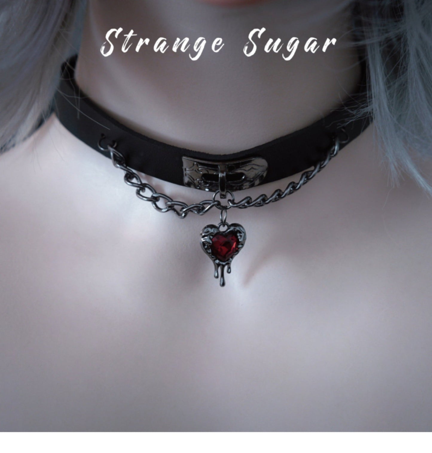 Halloween Dark Gothic Original Handmade Red Heart Choker - TOY-PLU-137201 - Strange Sugar - 42shops