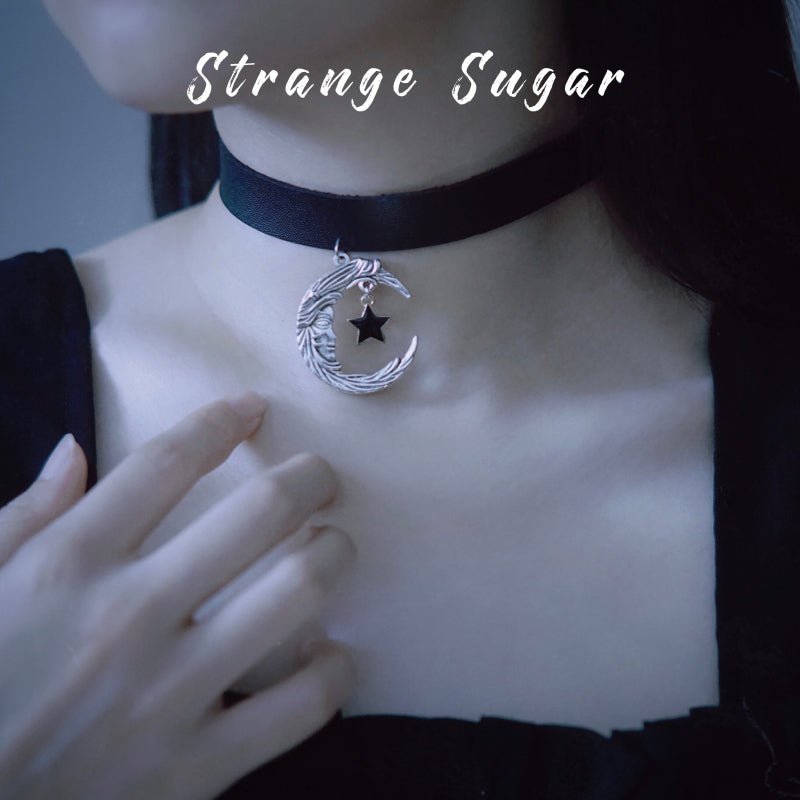 Halloween Dark Gothic Original Handmade Star Moon Choker - TOY-PLU-137601 - Strange Sugar - 42shops