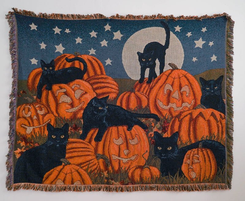 Halloween Dark Gothic Pumpkin Cat Series Blanket - TOY-PLU-139107 - Xiaoin - 42shops