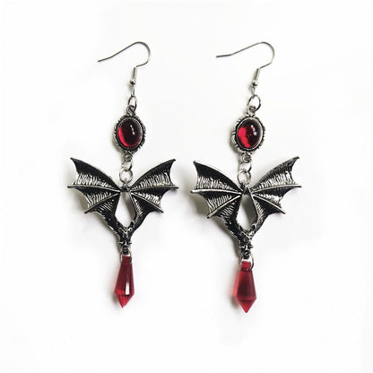 Halloween Dark Gothic Punk Niche Paired with Earrings 21208:623513