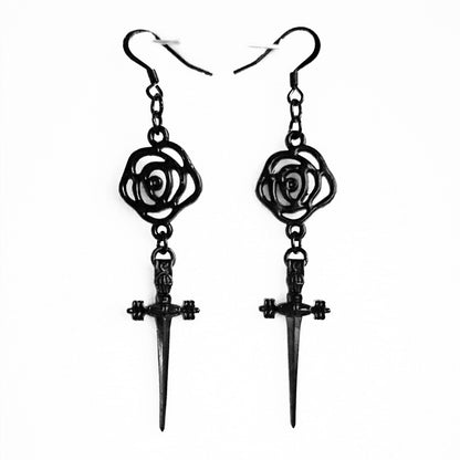 Halloween Dark Gothic Punk Niche Paired with Earrings 21208:623515