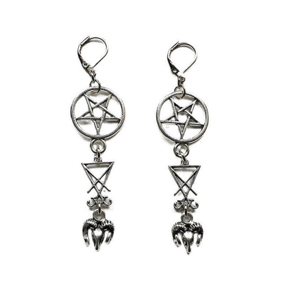 Halloween Dark Gothic Punk Niche Paired with Earrings - TOY-ACC-60808 - Fubaizhili - 42shops