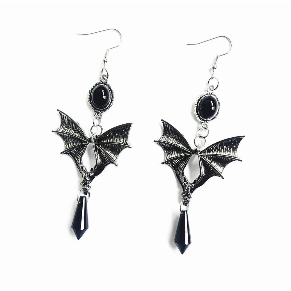 Halloween Dark Gothic Punk Niche Paired with Earrings 21208:623505