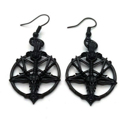 Halloween Dark Gothic Punk Niche Paired with Earrings 21208:623527