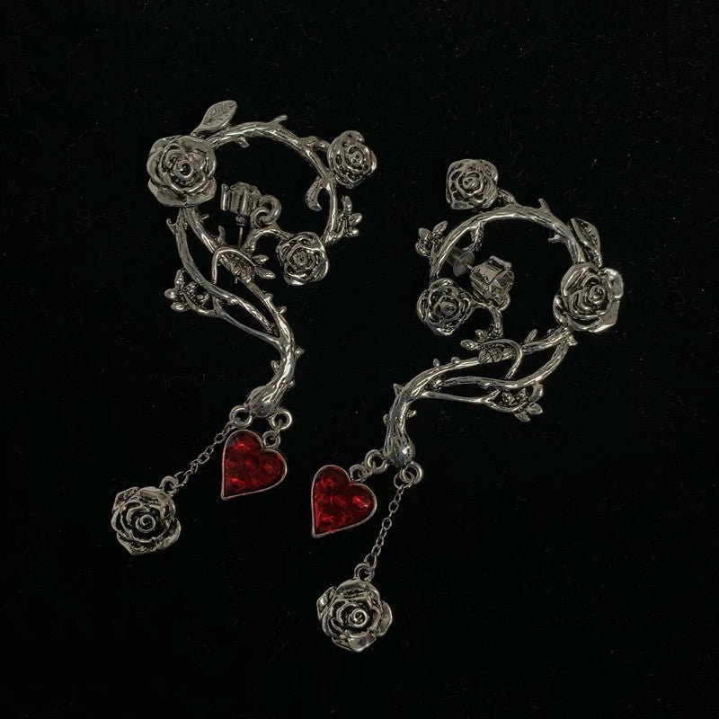 Halloween Dark Gothic Rose Necklace Vine Heart Collar Chain - TOY-ACC-61502 - Meijiayi - 42shops