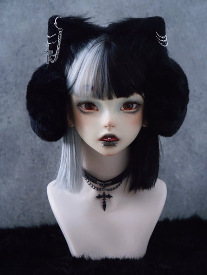 Halloween Dark Gothic's Original Handmade Imitation Fur Cat Earmuffs - TOY-PLU-137501 - Strange Sugar - 42shops