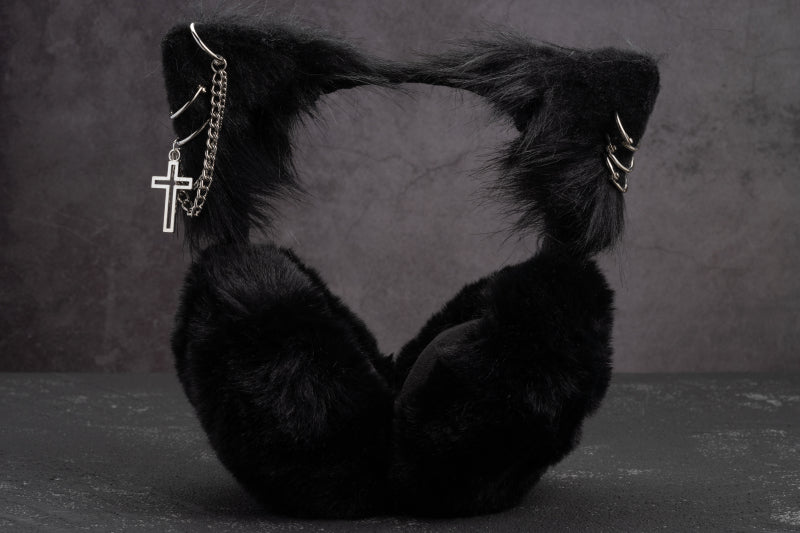 Halloween Dark Gothic's Original Handmade Imitation Fur Cat Earmuffs - TOY-PLU-137501 - Strange Sugar - 42shops