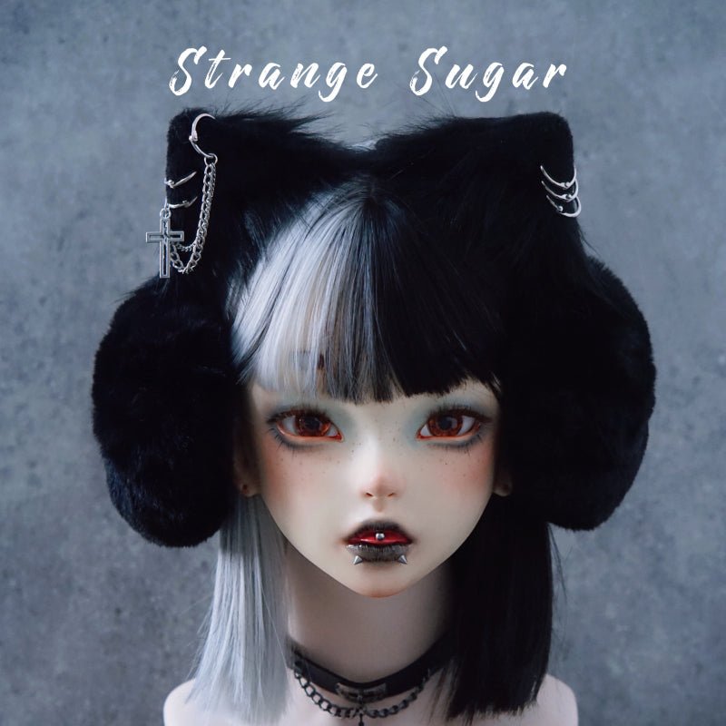 Halloween Dark Gothic's Original Handmade Imitation Fur Cat Earmuffs - TOY-PLU-137501 - Strange Sugar - 42shops