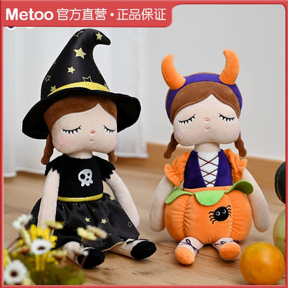 Halloween Decorations Witch Pumpkin Plush Dolls   