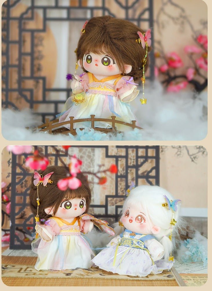 Hanfu Doll Clothes Wisteria and Peach Cotton Doll Dress - TOY-PLU-132601 - Ruawa Club - 42shops
