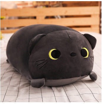Huge Cat Shiba Inu Hamster Snuggle Pillow Plushie black cat 60 cm/23.6 inches 