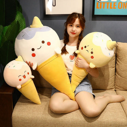 Ice-cream Plush With Cute Facial Expression - TOY-PLU-40901 - Hanjiangquqianyang - 42shops